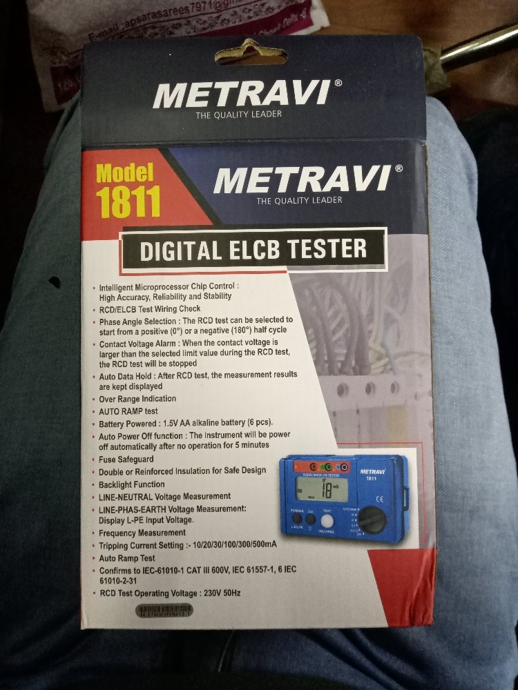 ELCB Tester, Packaging Type: Box, Model Name/Number: 1811
