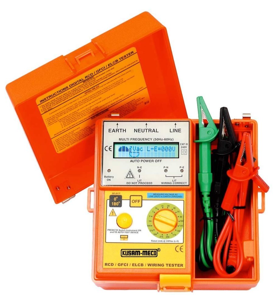 Led Kusam-Meco 1812EL Digital ELCB Tester, For Industrial