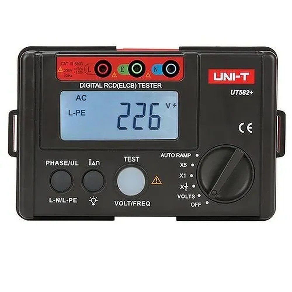 UNI-T UT582+ Digital RCD (ELCB) Tester
