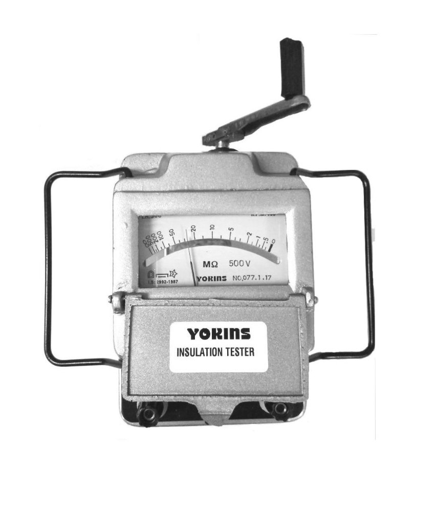 500 Mega Ohms Hand Driven Generator Metal Body Insulation Tester, 500V