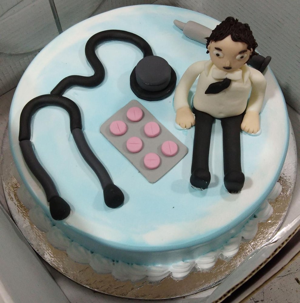 Doctor Fondant Cake, Packaging Type: Box