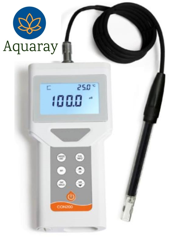 AquaRay CON 200 Portable Conductivity/TDS/Salinity Meter, For Laboratory