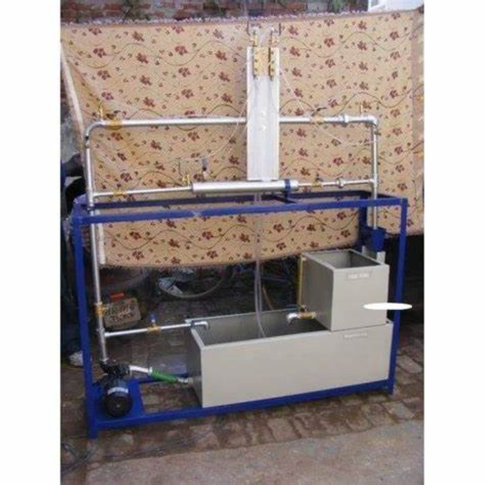 Stainless Steel Single Phase Minor LOSSES DUE TO FRICTION IN PIPE LINES, For Lab Experiment