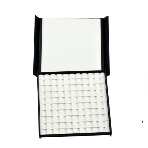 Ivory, Black MDF, PU 100 Gemstone Display Box