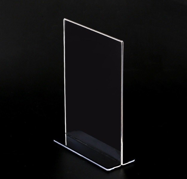 T Shaped Acrylic Sign Holder