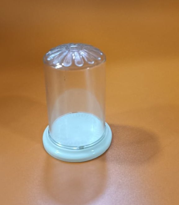 Clear Acrylic, Plastic Acrylic Round Hood and Base