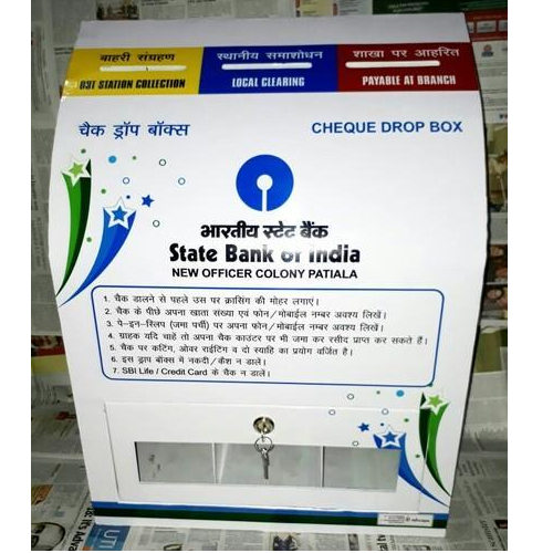 Grey / White Cheque Drop Box