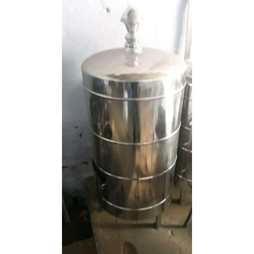 Silver Stainless Steel Temple Hundi