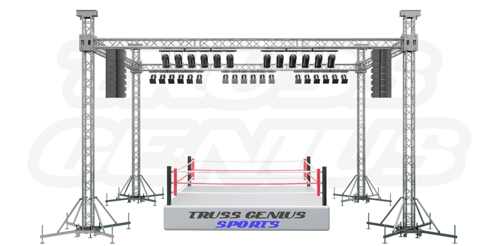 Aluminium Box Truss, For Out Door Events, 60 X 40 X 30 Feet