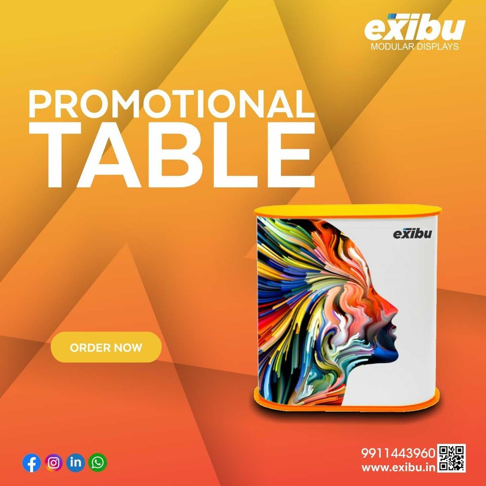 Pop Up Table Oval With Branding