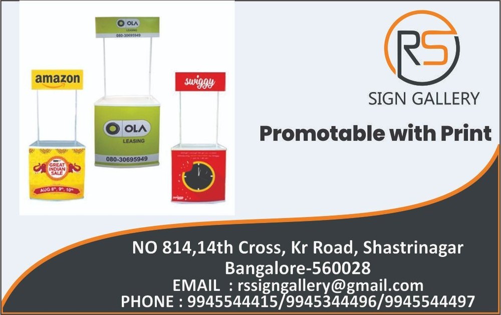 ABS Plastic Advertising Promotional Table, For Adverisement