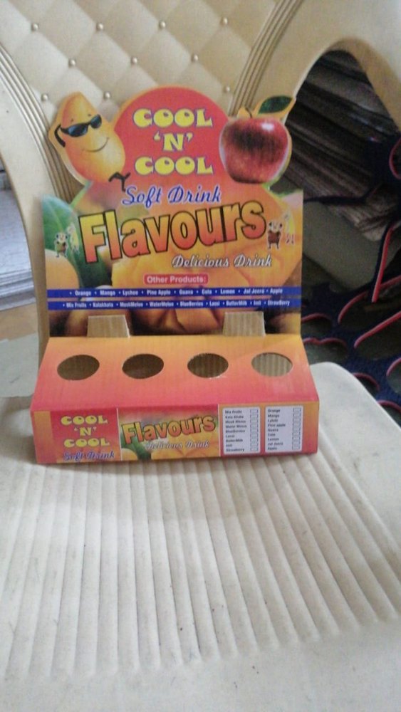 Cardboard Cold Drink Display Stand, For Shop