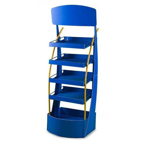 Open Storage Glossy Cardboard Display Stands, For Promotional, Size: Custom Size