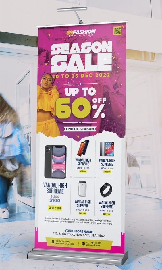 Multicolor Roll Up Standee, For Banner Display