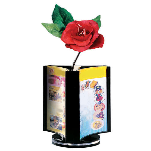 Black Menu / Table Display Stand 3 Sides (Rotating)
