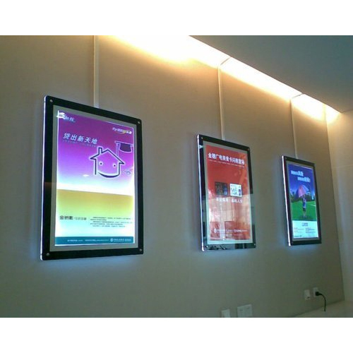 Acrylic LED Light Box Display, Shape: Square