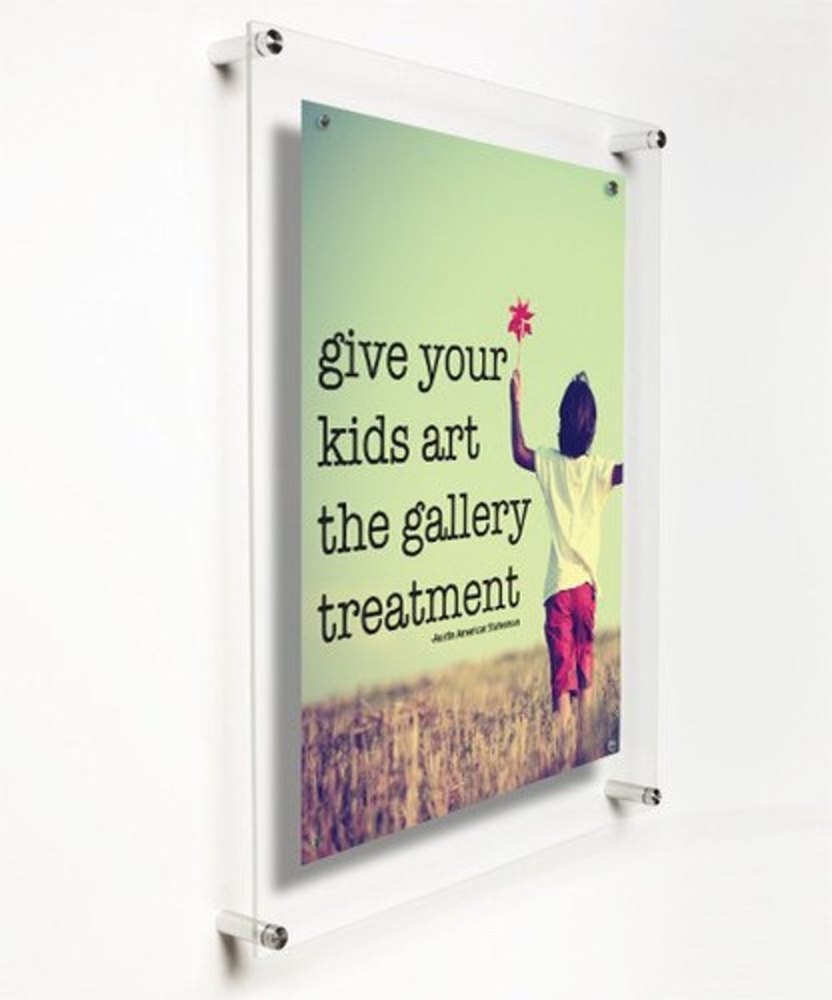 tranprant Wallphohod Acrylic Poster Holder, For Advertisement
