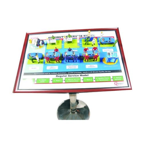 Wooden And Acrylic Black And Grey Display Stands