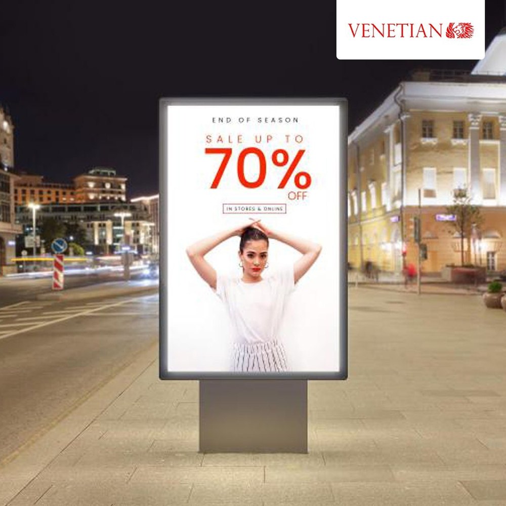 Printed Cantilever Board Eco Pet Backlit Translite