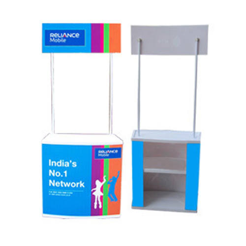 ABS Plastic Promotional Table Booth, Size: 3x6