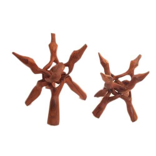 Four Legged Wooden Cobra Stand