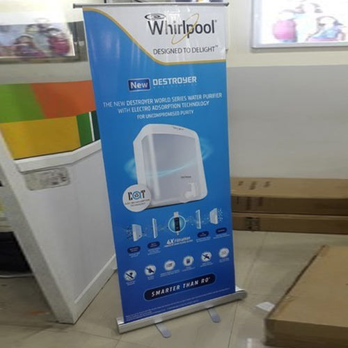 Multicolor Rectangular Retractable Banner Stand, For Promotional, Size: 2 X 5 Feet