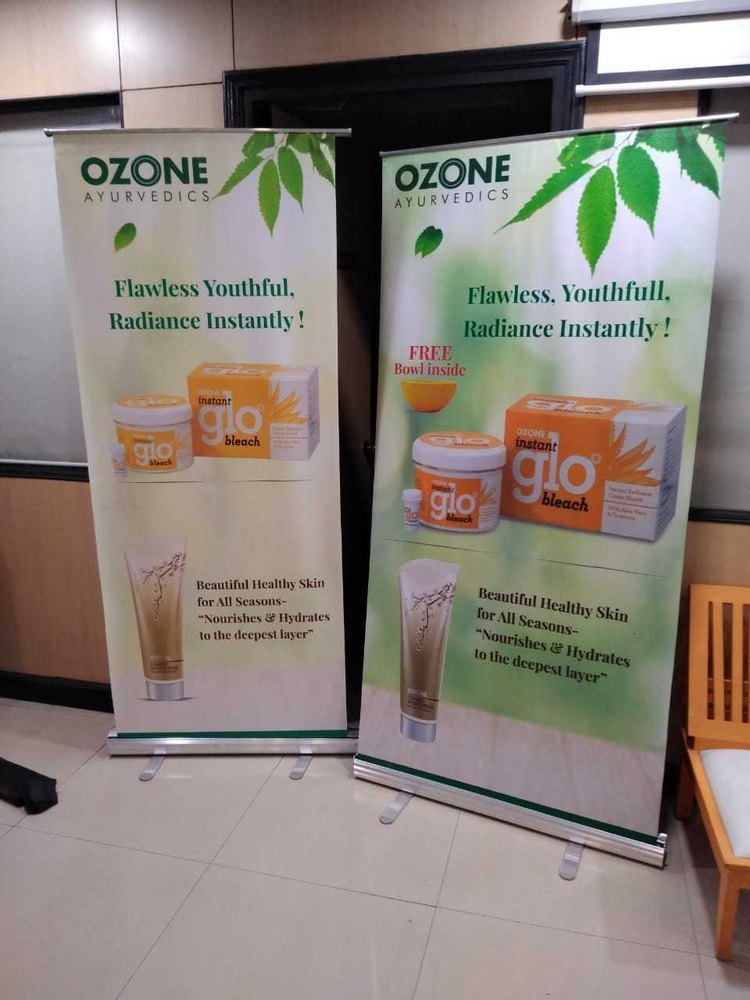 Aluminium Roll Up Standee, For Advertising, Size: 3x6ft