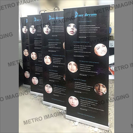 Rectangle Powder Coated Banner Stand, Size: 3 x 6 Feet