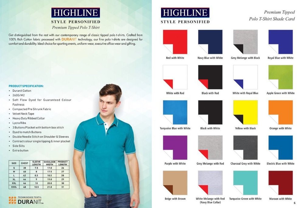 Collared Cotton Trophykart Highline Premium Tipped Polo T-Shirt