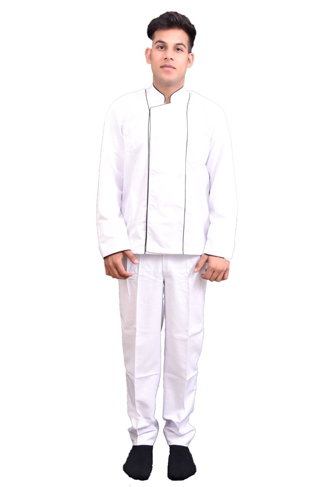 White Polyester Chef Coat, Packaging Type: Single Cellophane, Size: Medium
