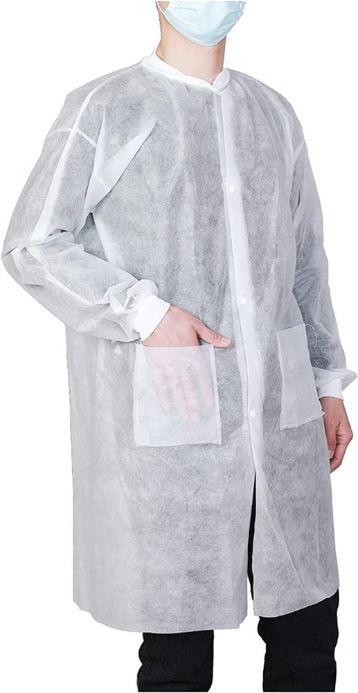 Blue Dhaara Non Woven Lab Coat Size Large
