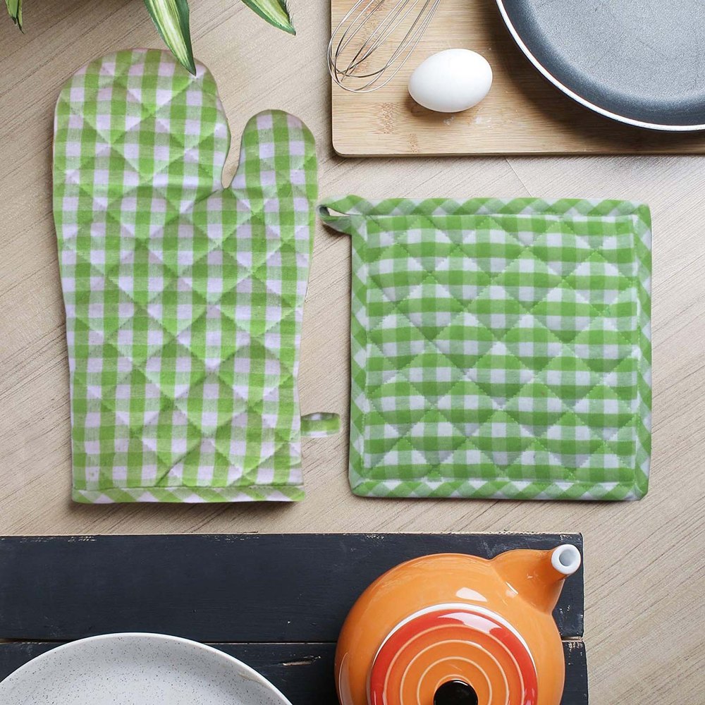 Cotton Gingham Oven & Pot Holder