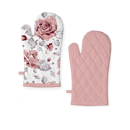 Pink Print Oven Mitt