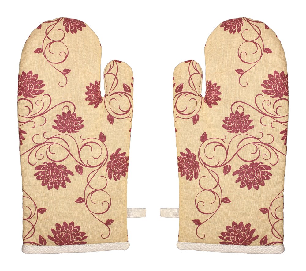 Multicolor Floral Print Oven Mitten
