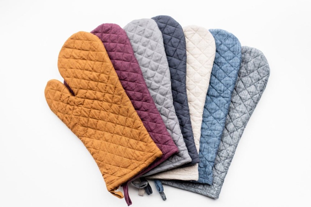 Plain Linen Oven Glove
