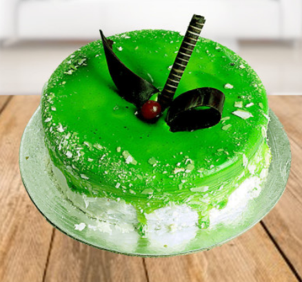 Delicious Kiwi Cake, Shape: Round
