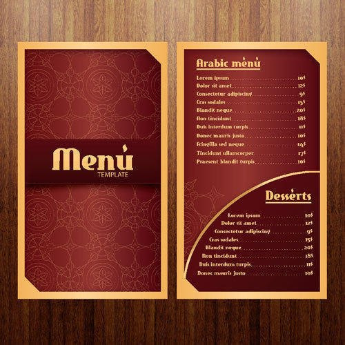 Menu Card Designing Services