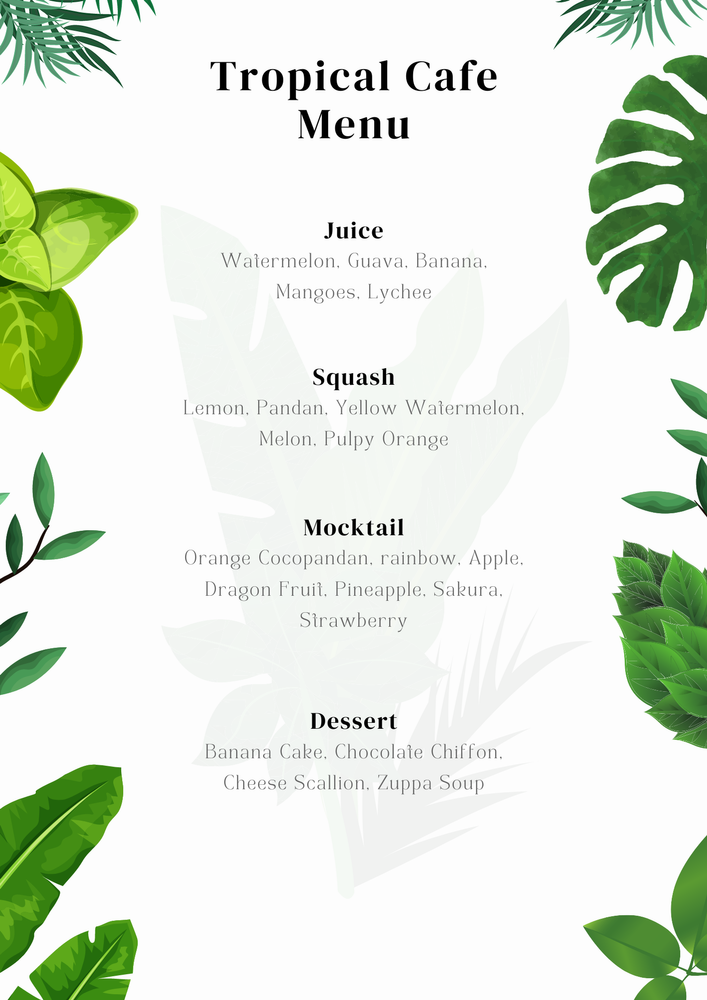 Project Based Menu Card Designing Service