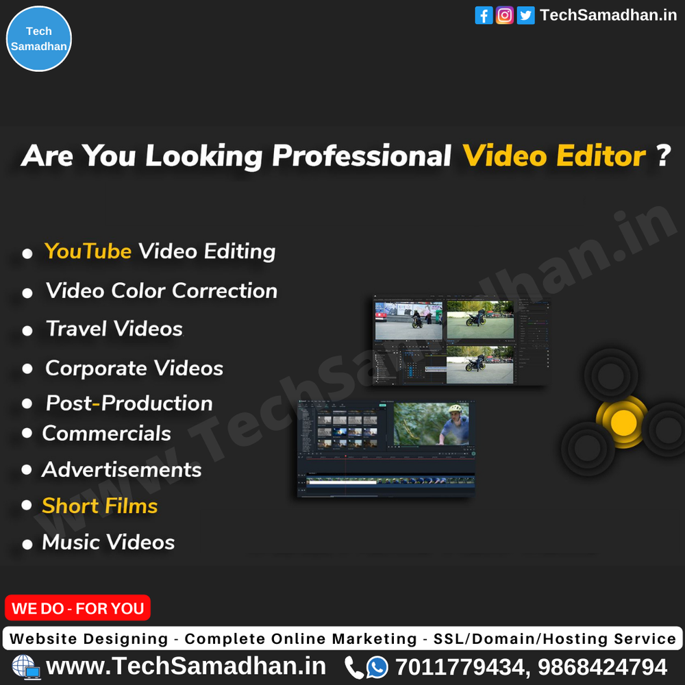 1-7 Days Video Editor Services, Pan India