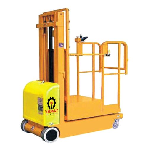 Mild Steel Hydraulic Semi Electric Order Picker, Lifting Capacity: 5500 Mm, Model Name/Number: Vedant Lift