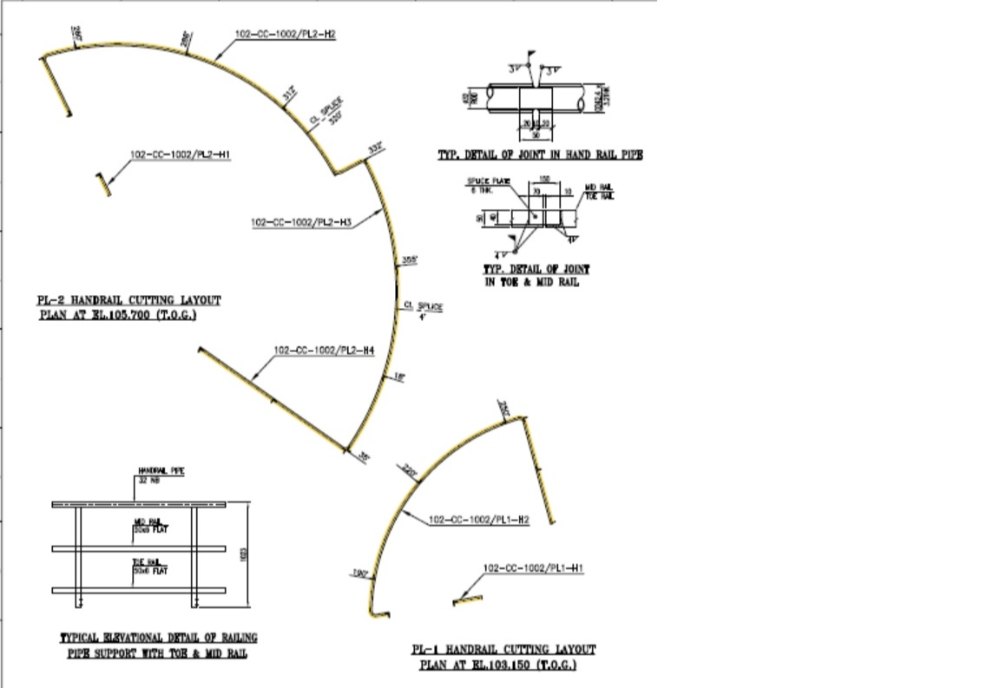 Handrail Drawing preparation