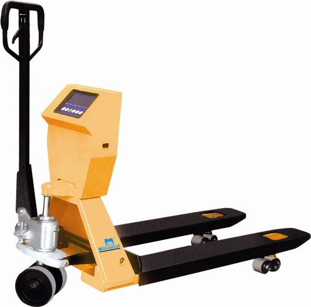 Manual Hydraulic Mild Steel Weighing Scale Hand Pallet Truck, Load Capacity: Capacity 2000kg