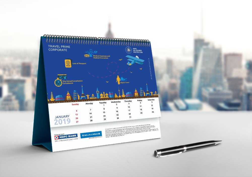 Computer Generated Paper Calendar Design, Anyday