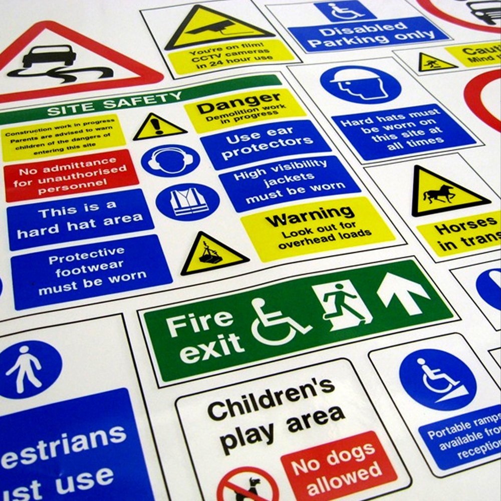 Reflective Acrylic Safety Signage Boards Designing Service