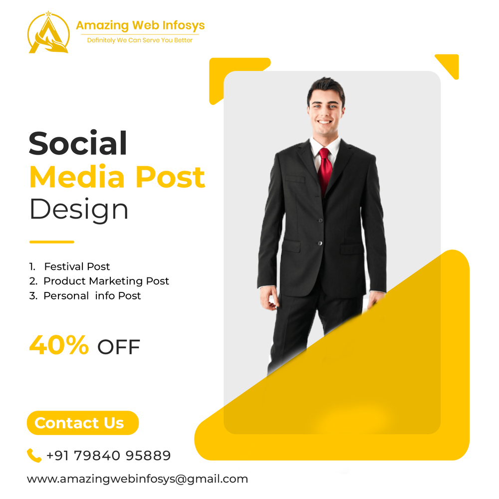 Responsive Social Media Post Designing Service, With Online Support