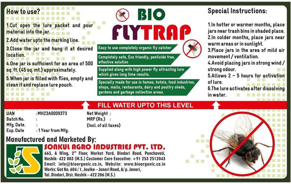 Powder Houseflies BIO FLY TRAP, For Poultry, Packaging Type: Packet