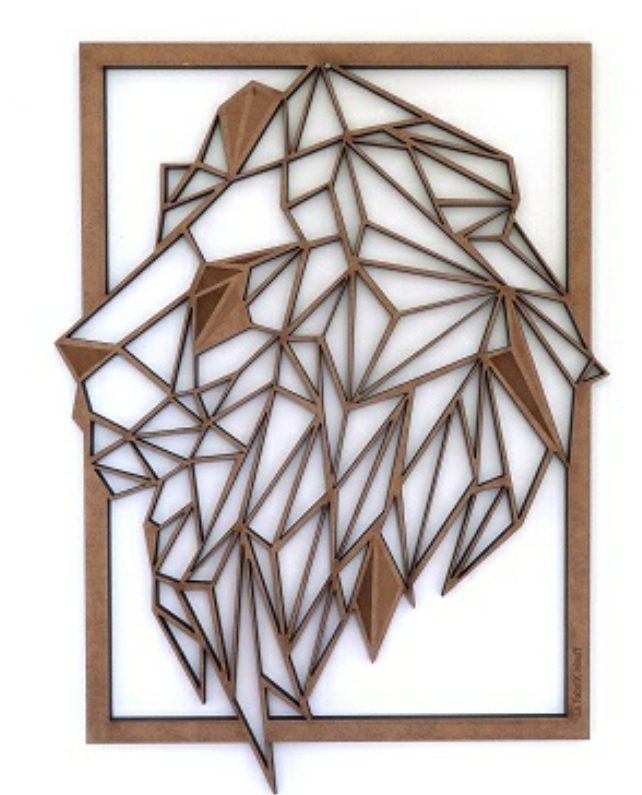 Lion Face Designer Photo Frame Laser Cutting Service, in Delhi