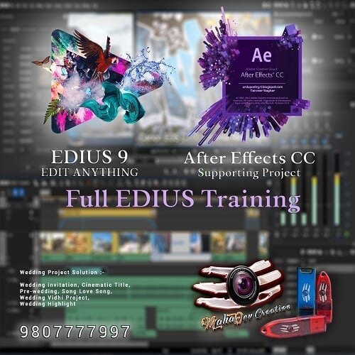 MP4 4K Edius 7 8 9 Wedding Project And Templates With Dongle, courier, Pan India