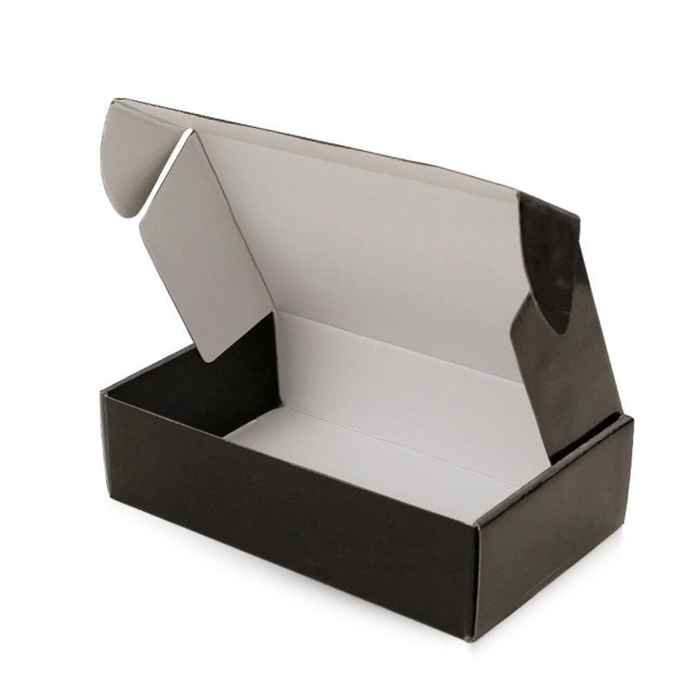 Black Single Phase 2 Ply Shoes Packaging Corrugated Box
