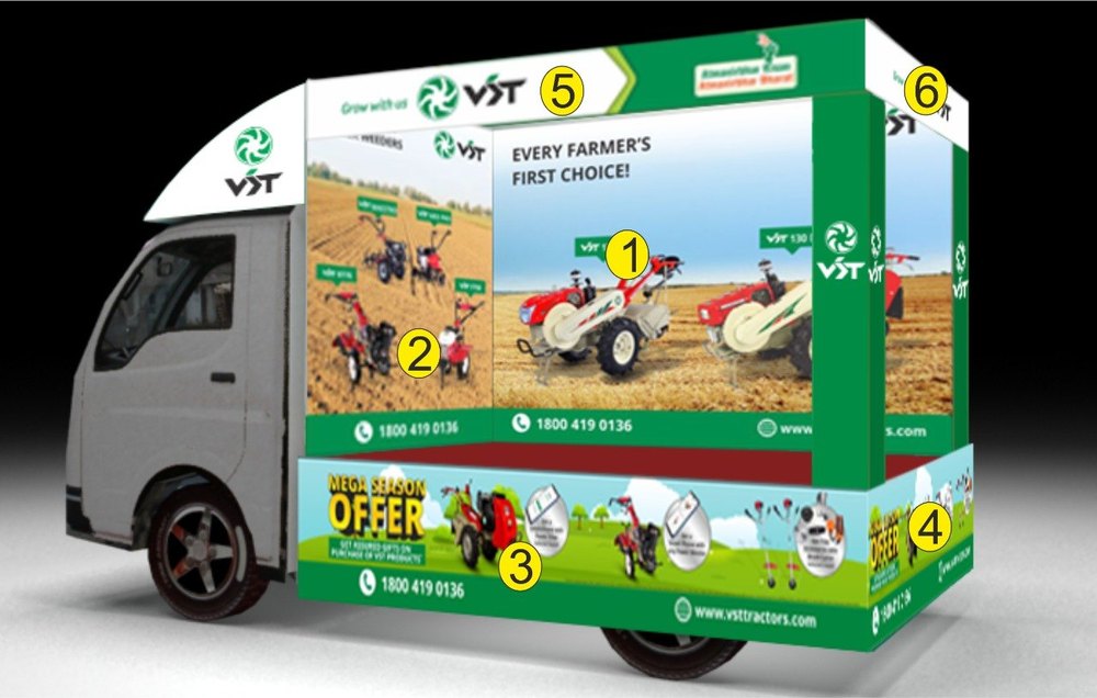 Banner Flex Agriculture Mobile Van advertising service, in Pan India, Business Use